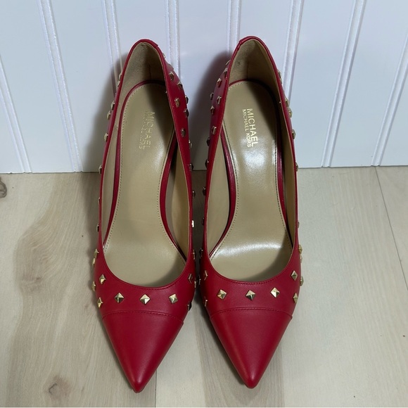 MICHAEL MICHAEL KORS Keke Pointed Pumps  9.5M Leather Slip-on Stiletto Business - Picture 4 of 16